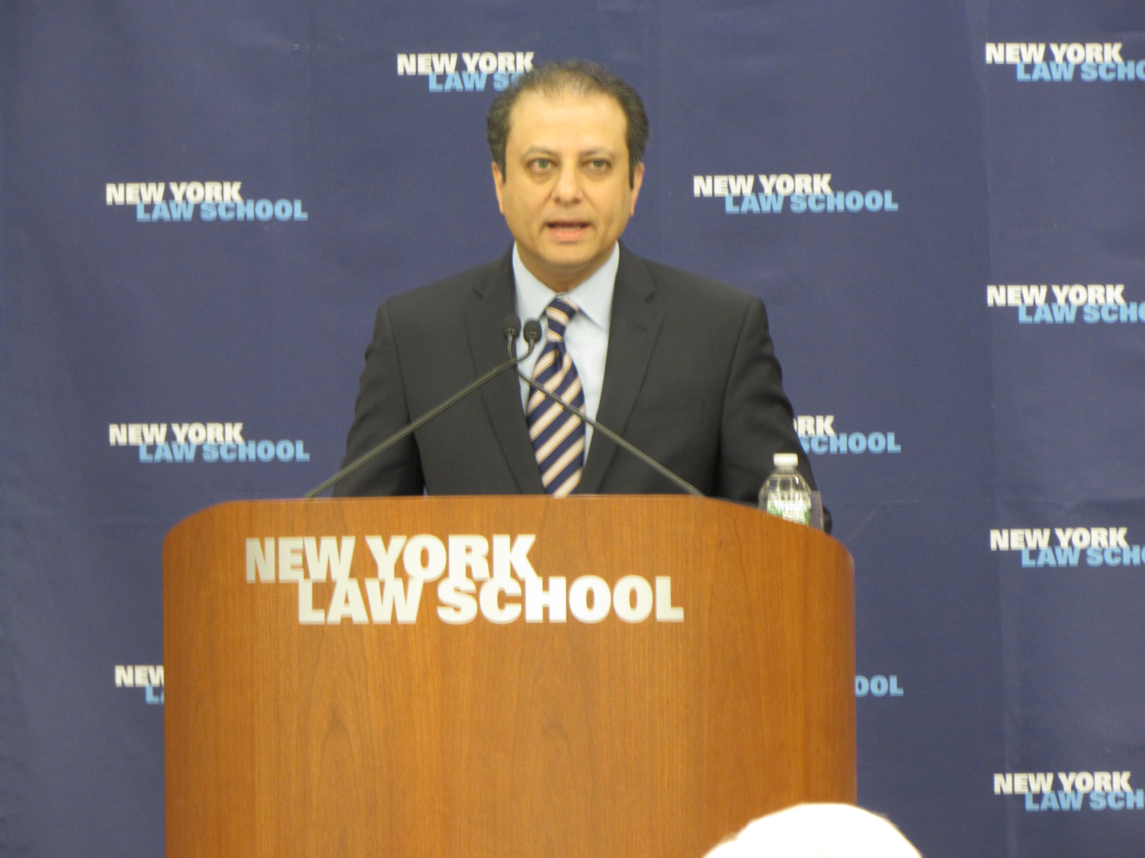Preet Bharara, U.S. Attorney for the Southern District of New York, speaks at the 118th CityLaw Breakfast.  Image credit: CityLand