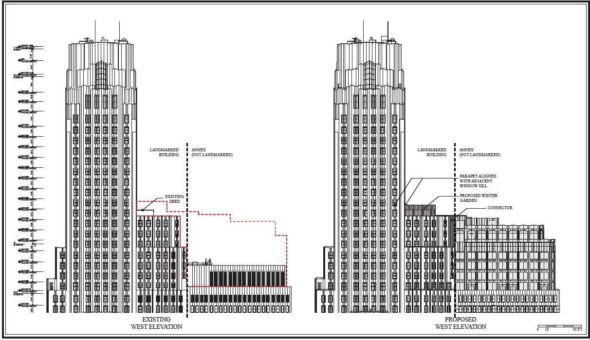 Rendering of 1 Wall Street proposal. Image credit: Macklowe Properties/Robert A.M. Stern Architects/SLCE Architects